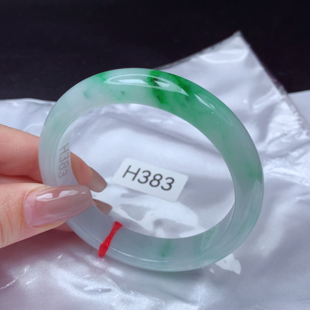 翡翠手镯未镶嵌手镯58有长纹