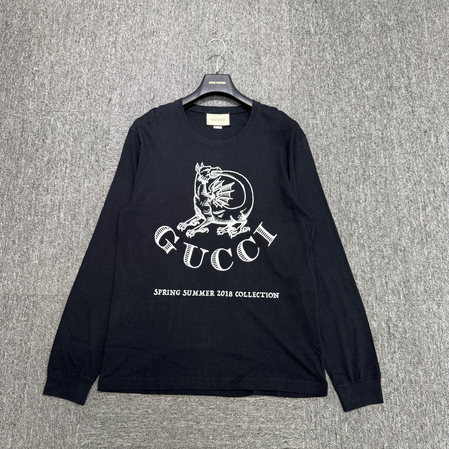 95新 GUCCI/古驰 龙印花衬衣/xl码/15553