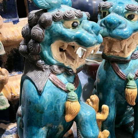 瓦当摆件摆件茶桌茶台陶瓷大*