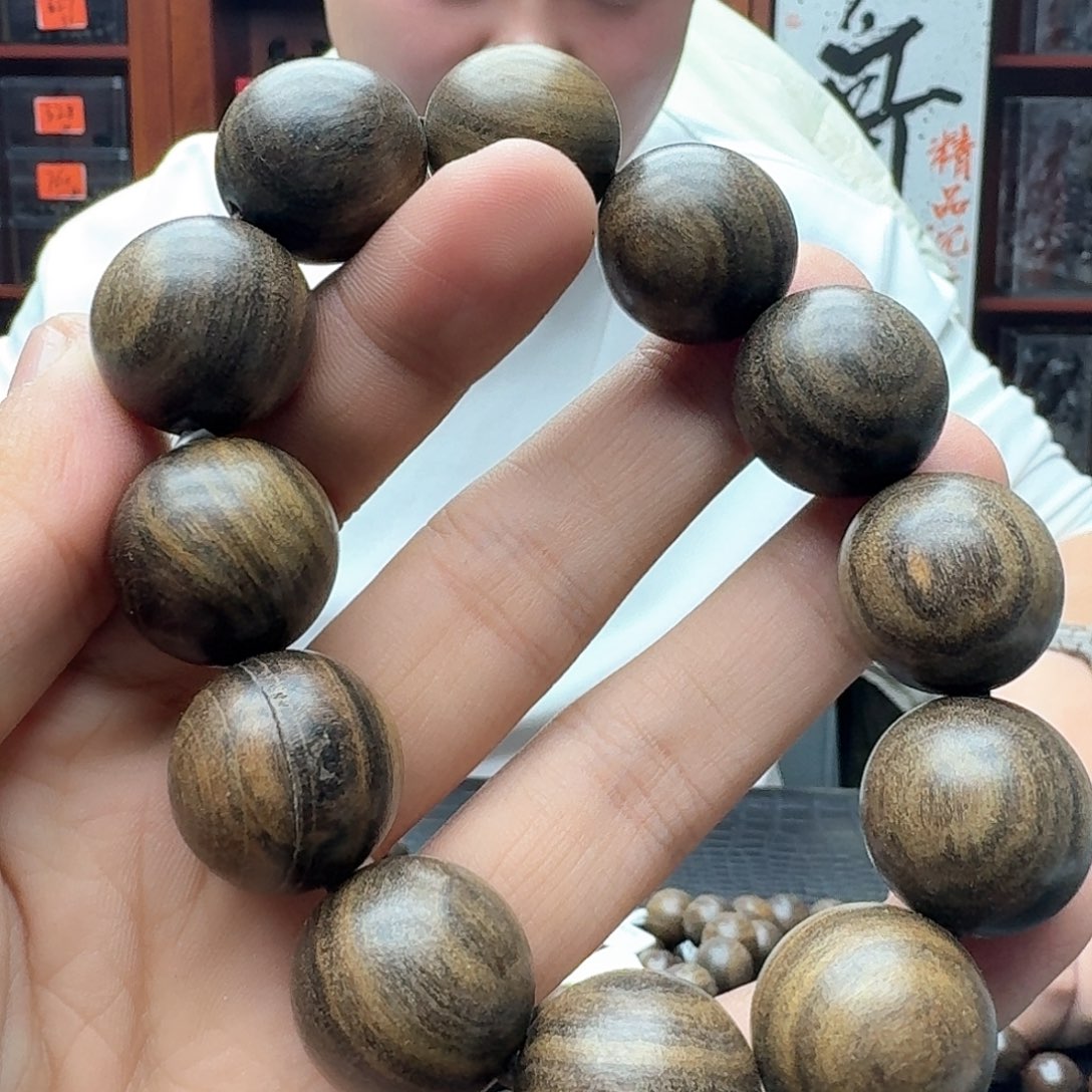 乌木类无事牌手串30