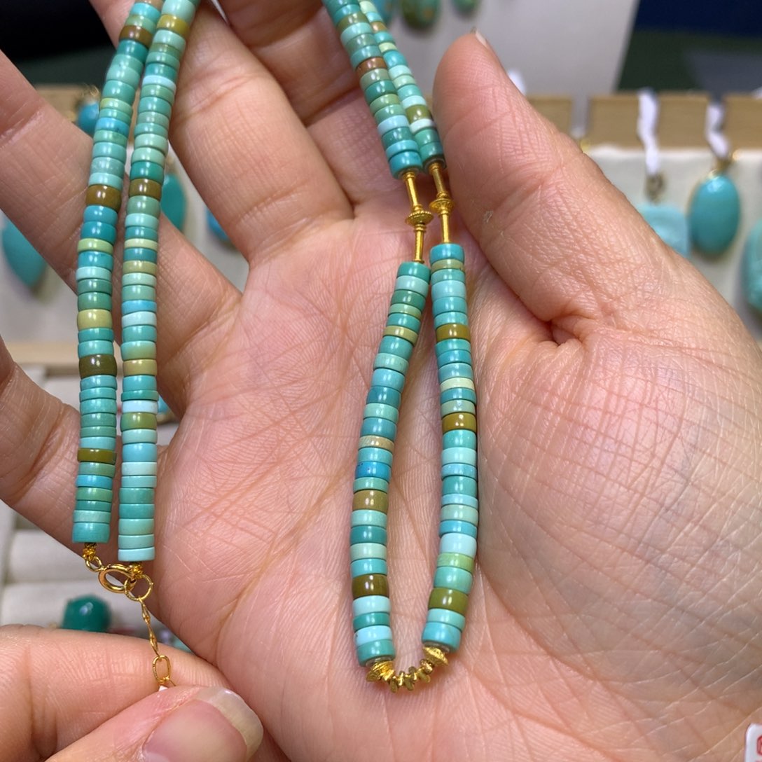 绿松石项链18K金镶嵌朱****2