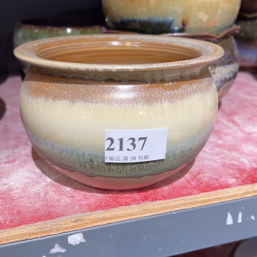 红陶口11高9 景德镇手工花盆