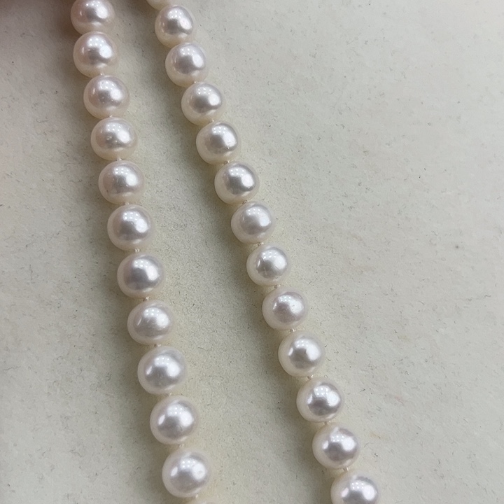 淡水珍珠银S925镶嵌颈饰➕10极光白