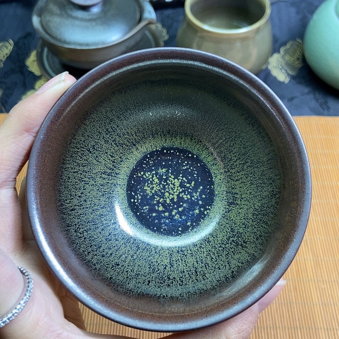 茶盏伊伊建窑建盏茶器434瑕疵