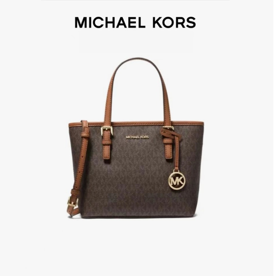  MICHAEL KORS 小号托特斜挎包焦糖老花 约22*10*19cm 35T9GTVT0B