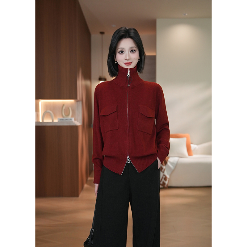 ［小爽Finn］新款时尚高领纯色针织衫毛衣女装上衣百搭显瘦叠穿内搭