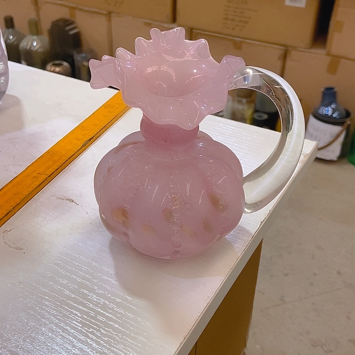 无铅玻璃琉璃花瓶高14口2