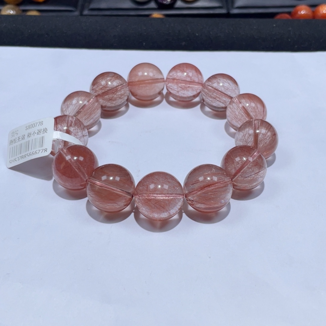 水晶手链未镶嵌红发16mm