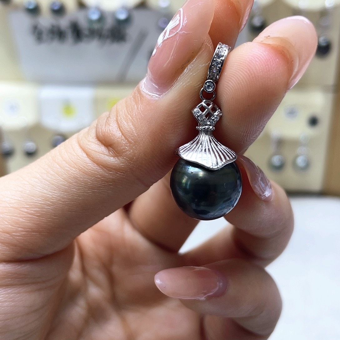 海水珍珠颈饰银S925镶嵌