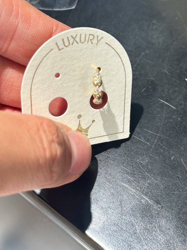 合金耳饰 韩国耳骨圈小桃子 10k41.7%