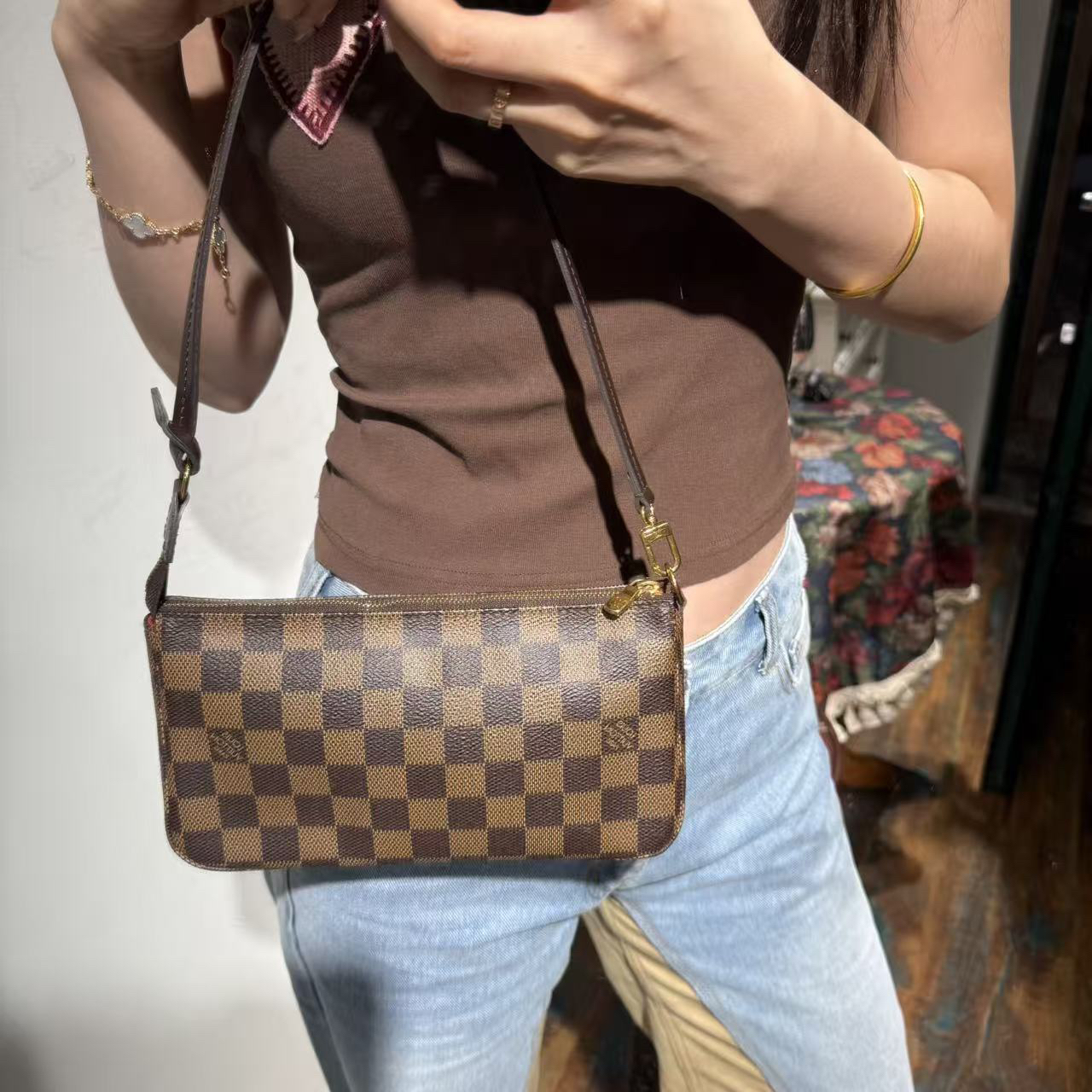 95新 LouisVuitton/路易威登 Lv棋盘格大麻将现代款