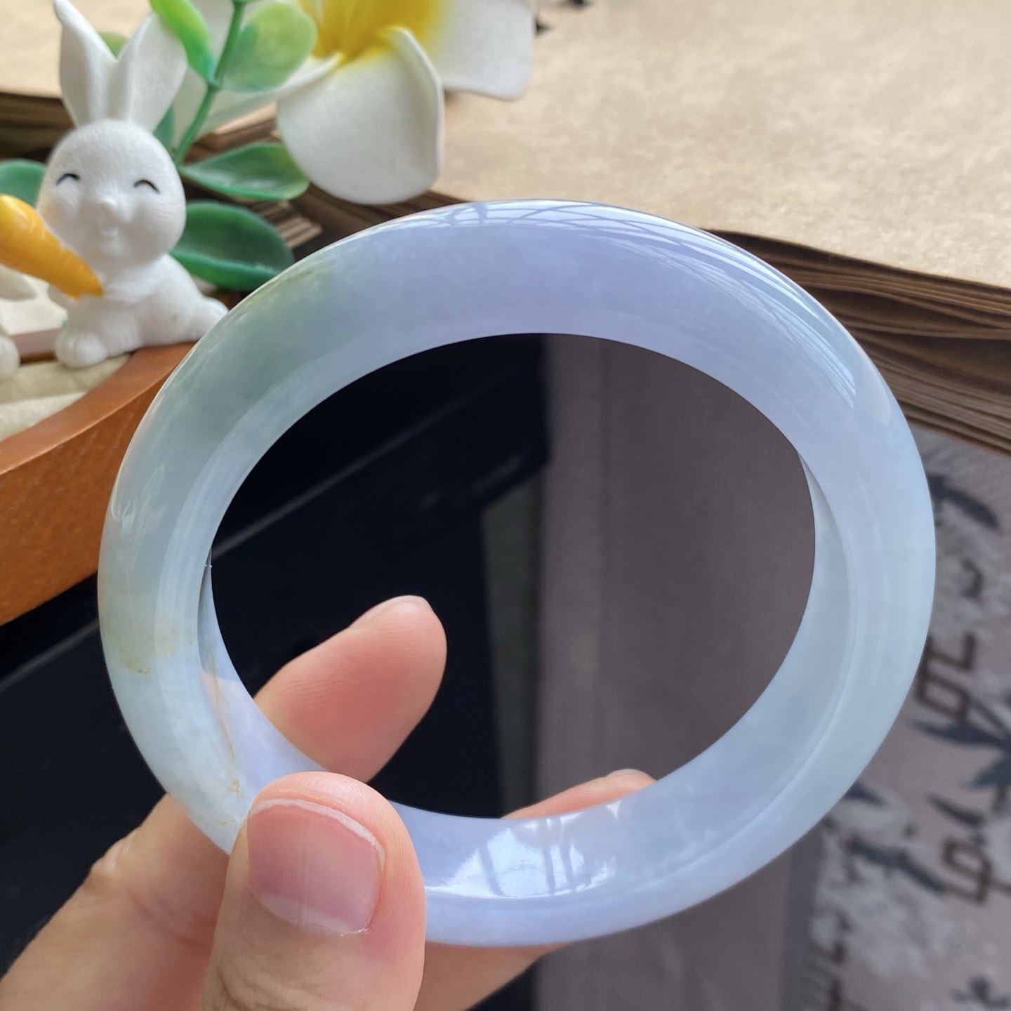 04.02批2610号60.8-14.4-9.6！厚装！三彩特色镯！天然翡翠手镯