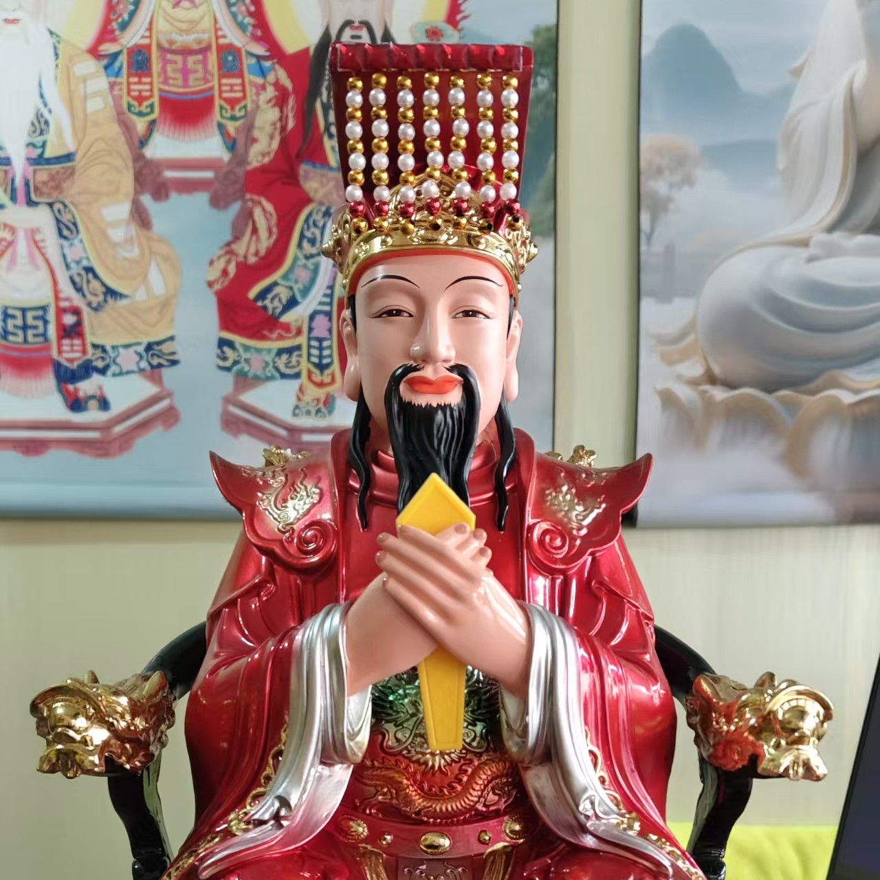 16寸树脂铜彩玉皇大帝  王母娘娘一对