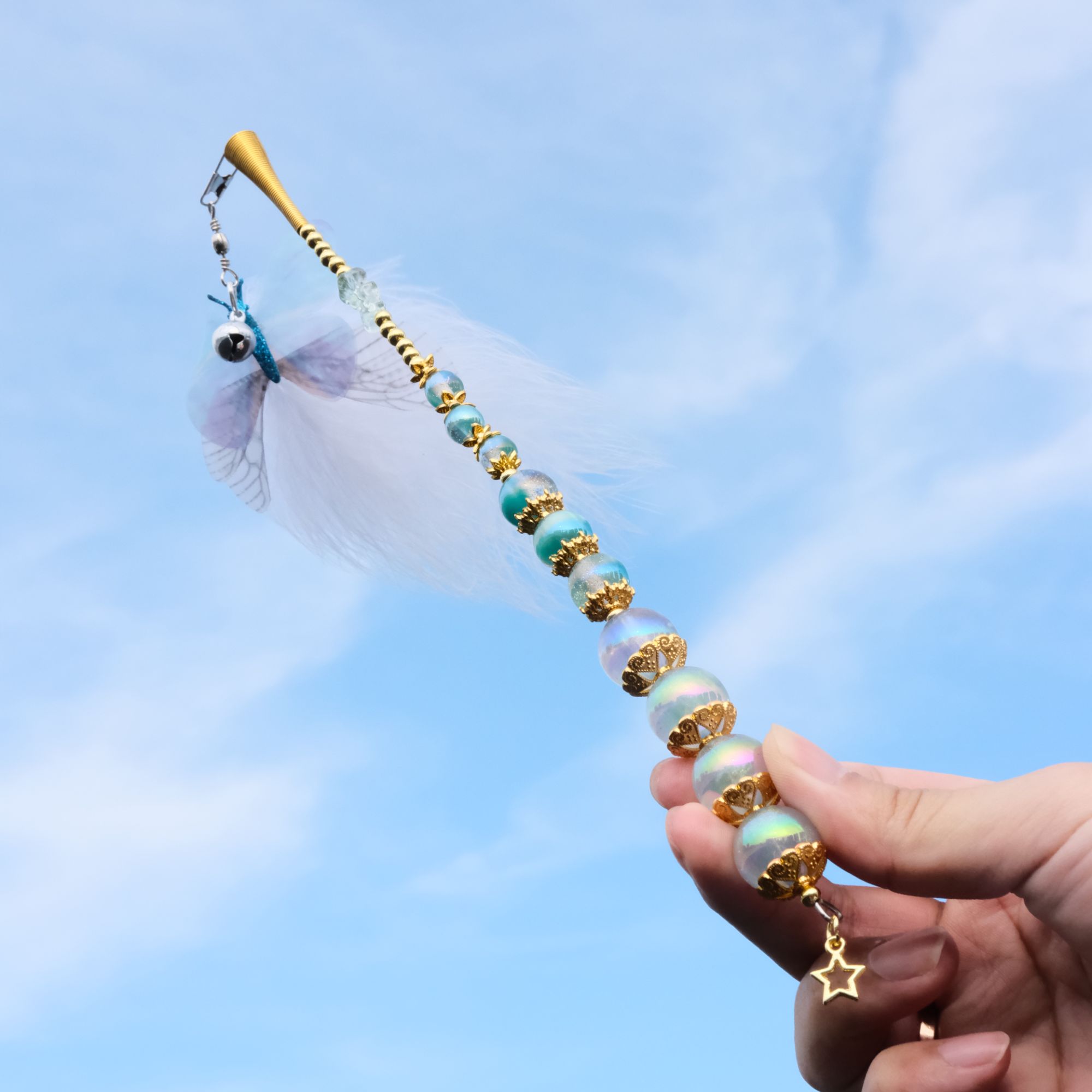 纯手工逗猫棒仙女棒重工逗猫棒（主播自己做的哦）