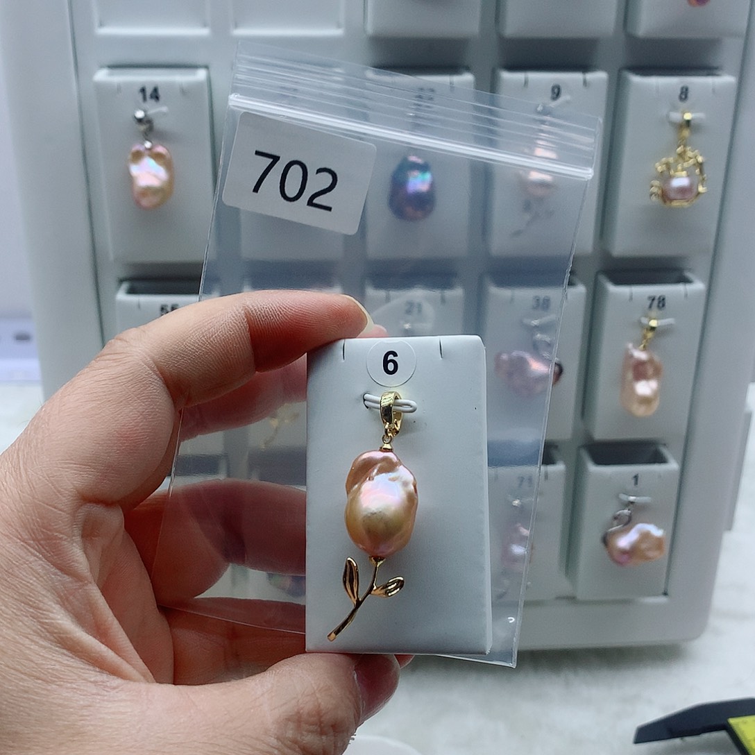 吊坠(不含链)淡水珍珠合金