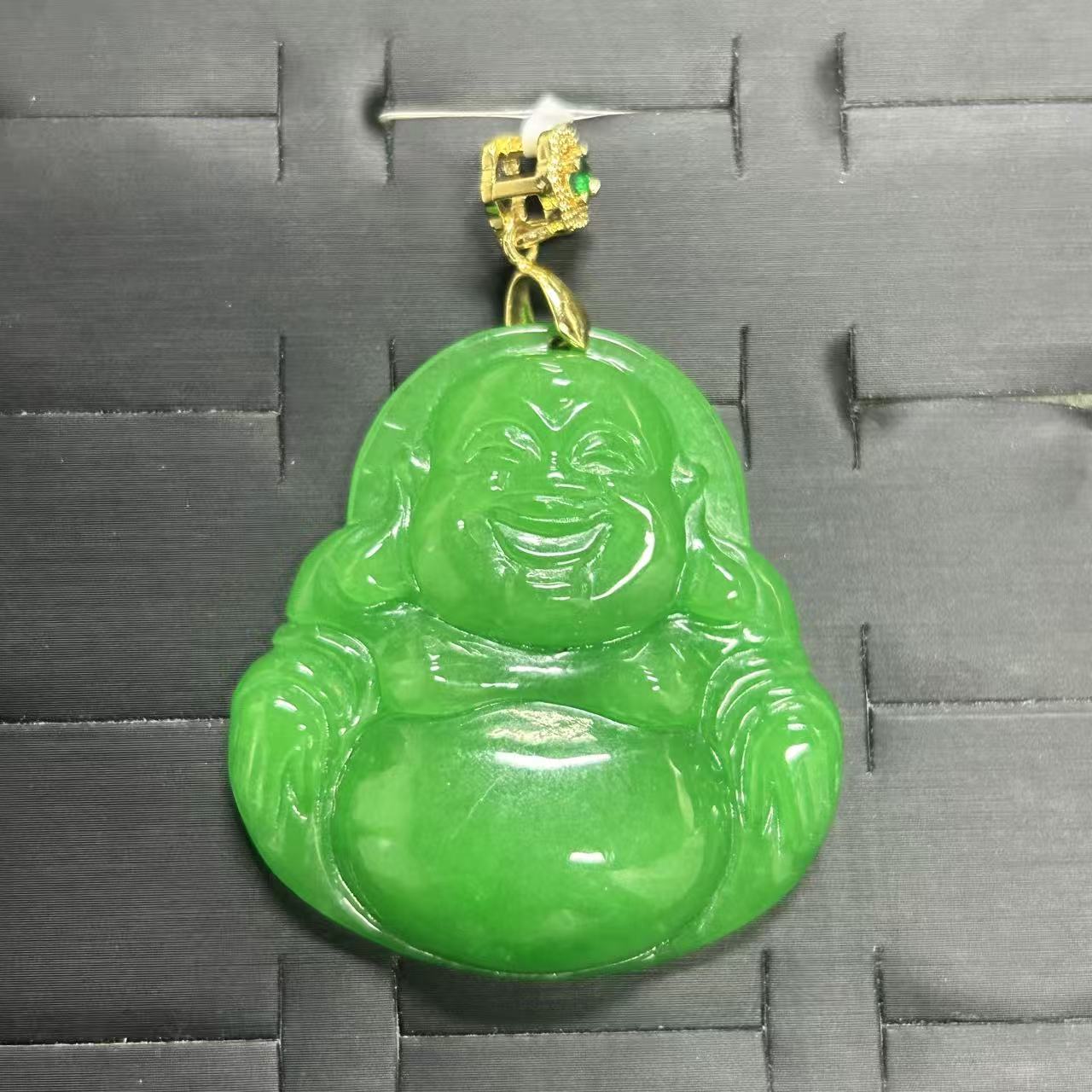 手链 绿翠色佛公吊坠饰品