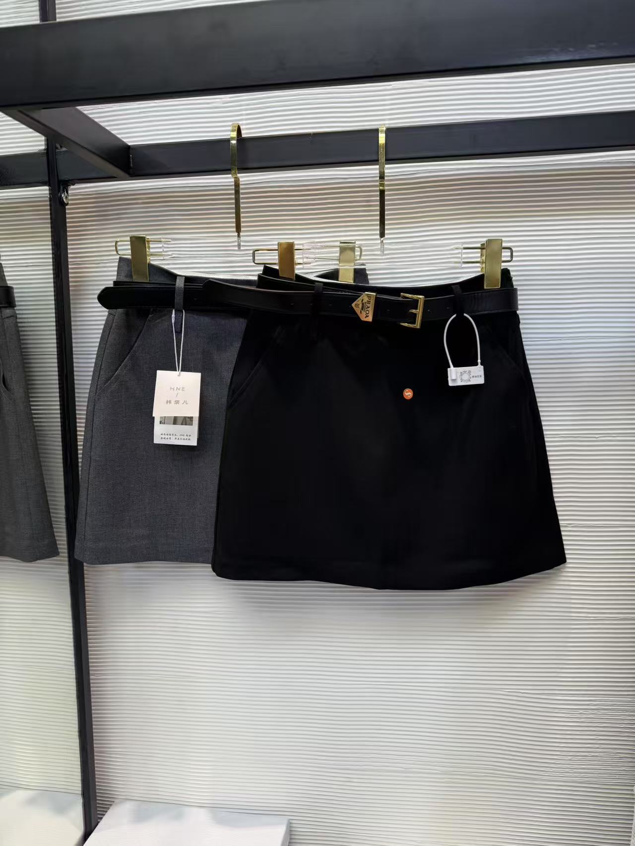 310#时尚简约气质高级感甜美腰带减龄半身裙宽松百搭休闲