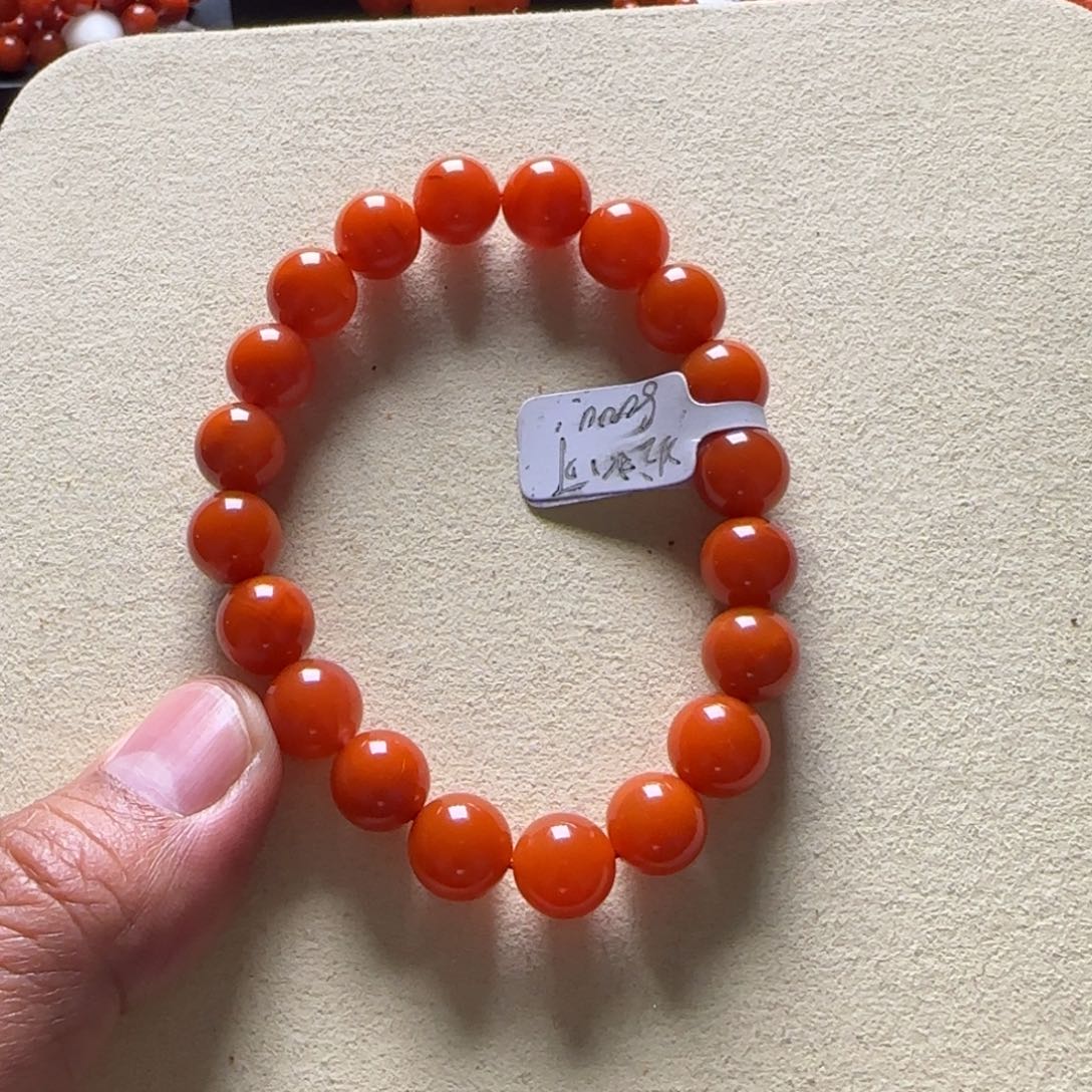 南红玛瑙手链未镶嵌旺****〞10mm冷水河