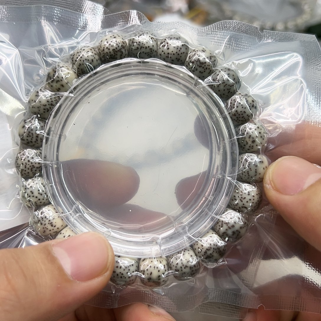 星月菩提手串54练手糯冰石玉星月菩提单圈10