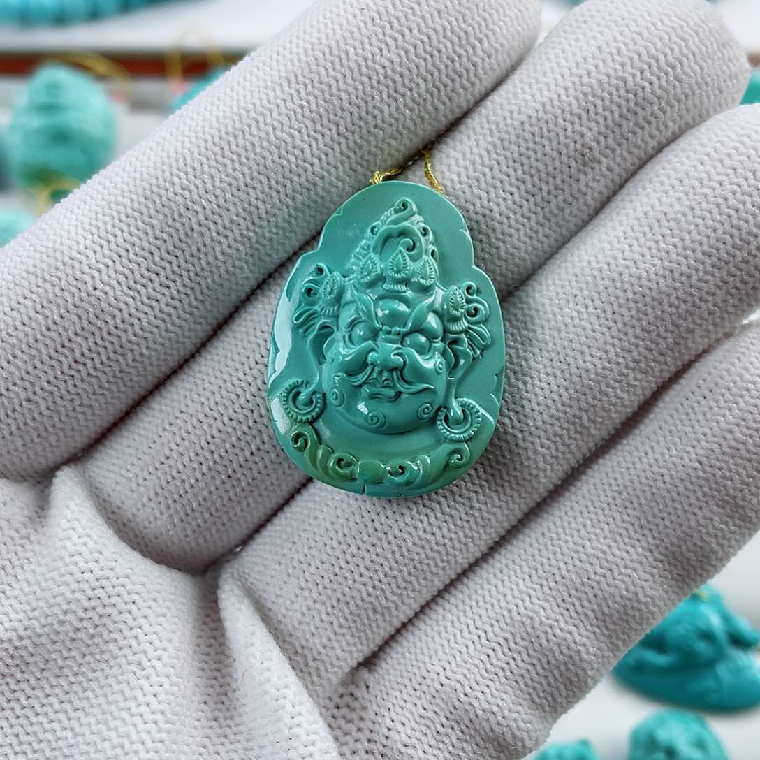 绿松石车挂未镶嵌