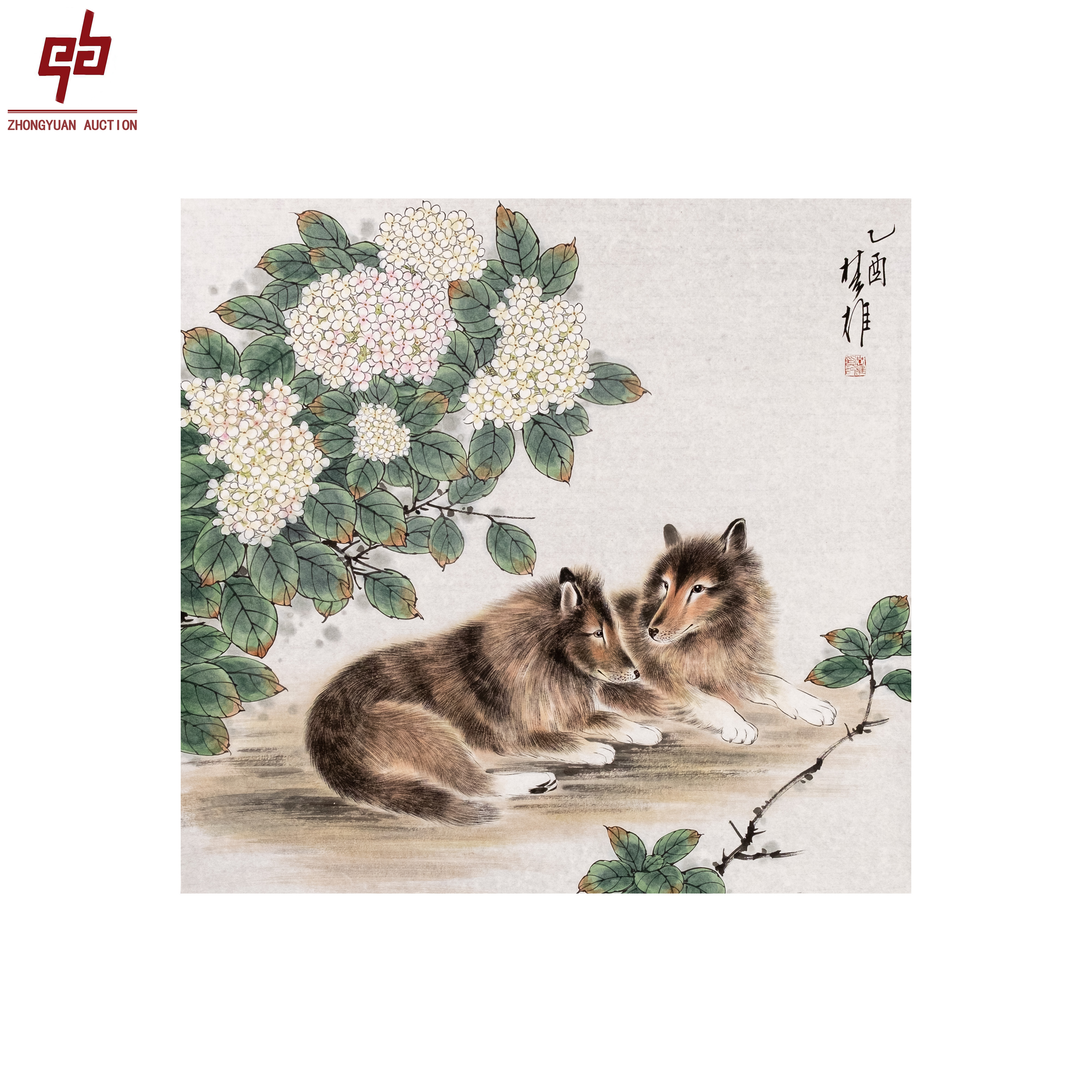 lot7918 方楚雄 动物 68cm*68cm 原片4.1平尺