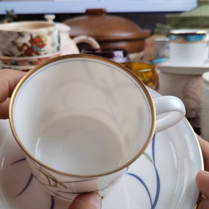 香兰社蓝色咖啡杯