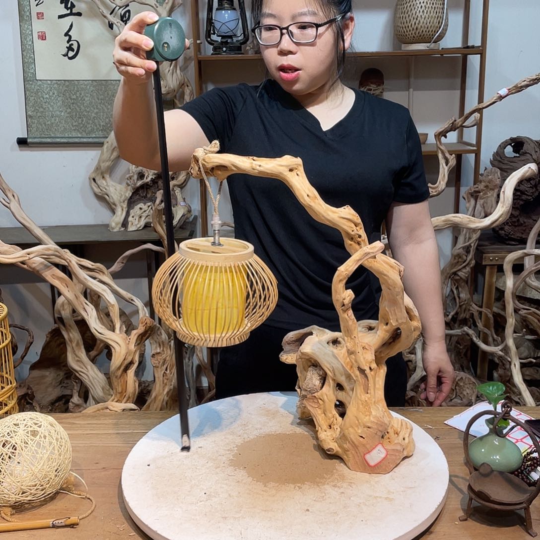 香杉木杜鹃根根艺摆件