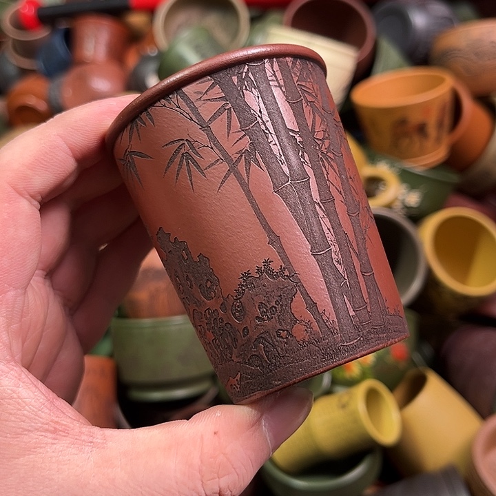 紫砂茶杯全手工紫砂主人杯