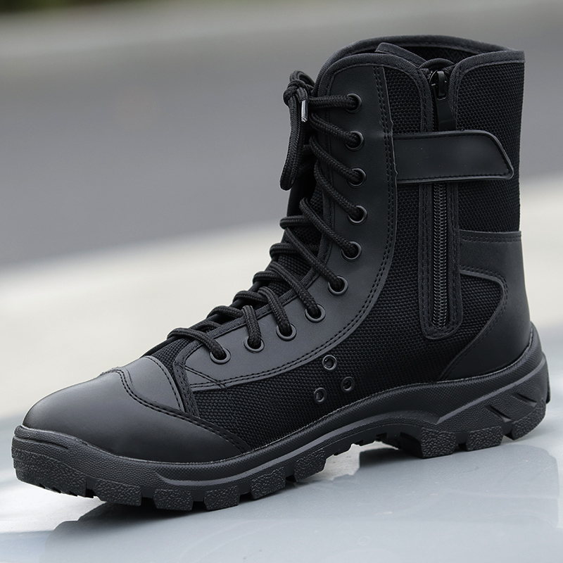 夏季战术靴超轻透气高帮体能作训鞋男女户外训练安保执勤靴耐磨