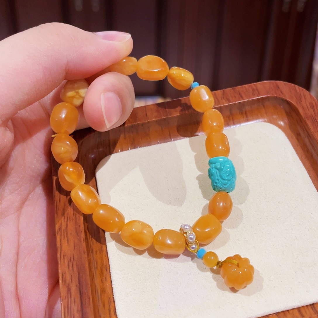 未镶嵌蜜蜡手链手串