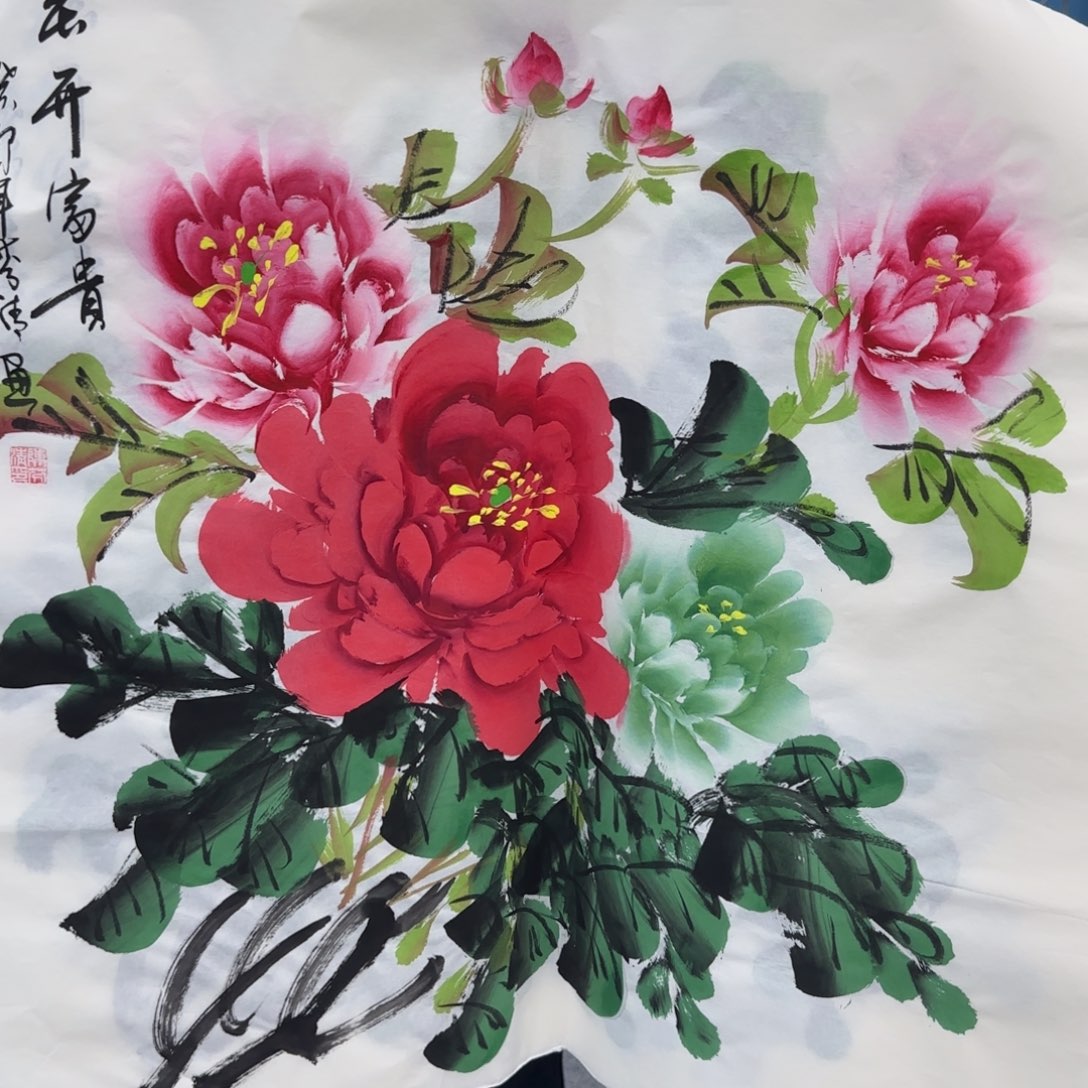 梁***伯国画绘画作品欣赏展示