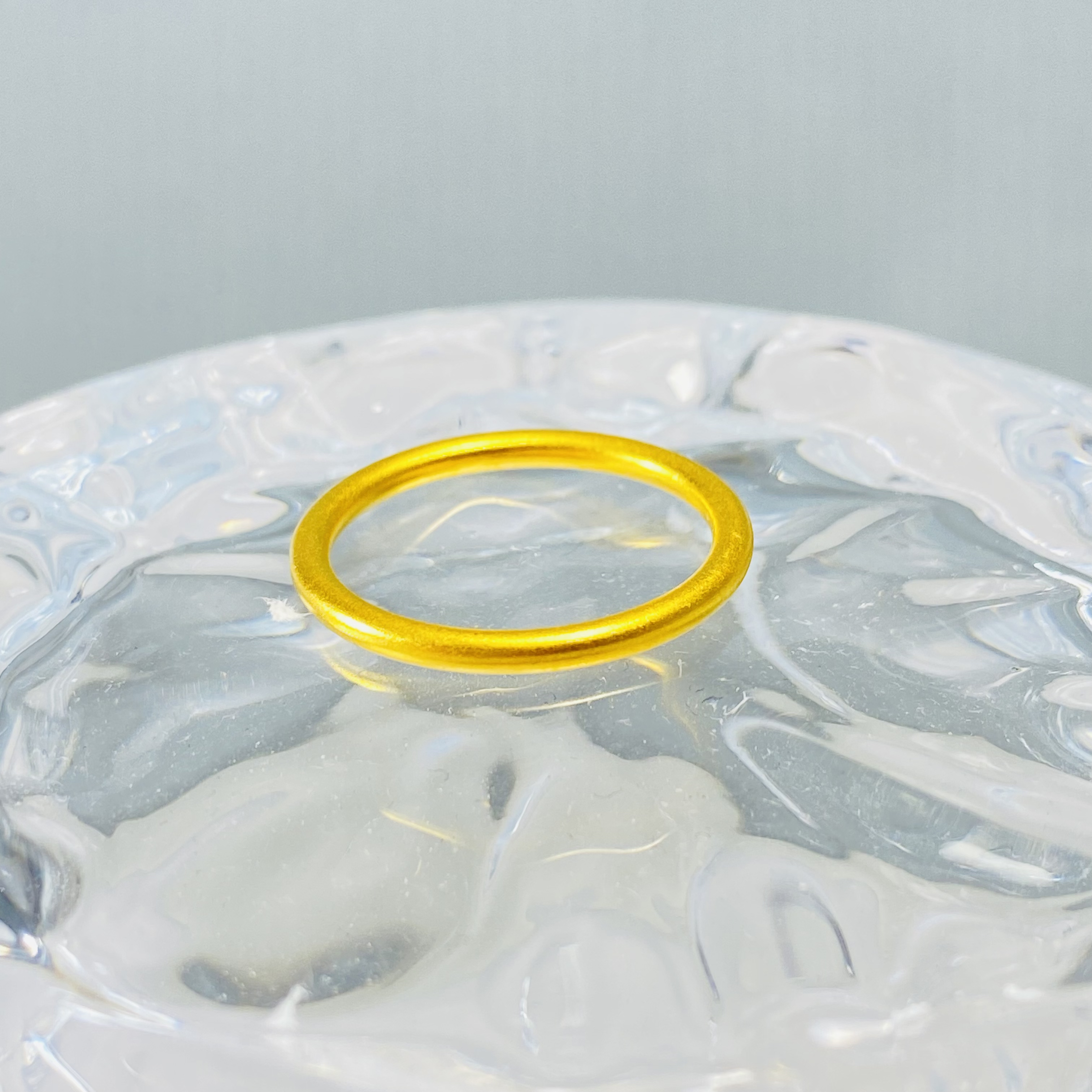 足金999 黄金古法素圈 戒指 女款 10# 0.88