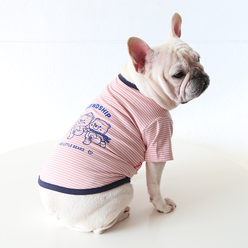 Petstyle 法斗顽皮三小熊背心 百搭胖狗狗衣服英斗巴哥柯基加菲猫