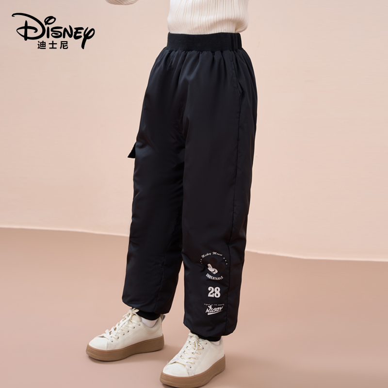 Disney/迪士尼儿童工装极寒羽绒裤加厚束脚保暖裤XPE3SK005-NZB