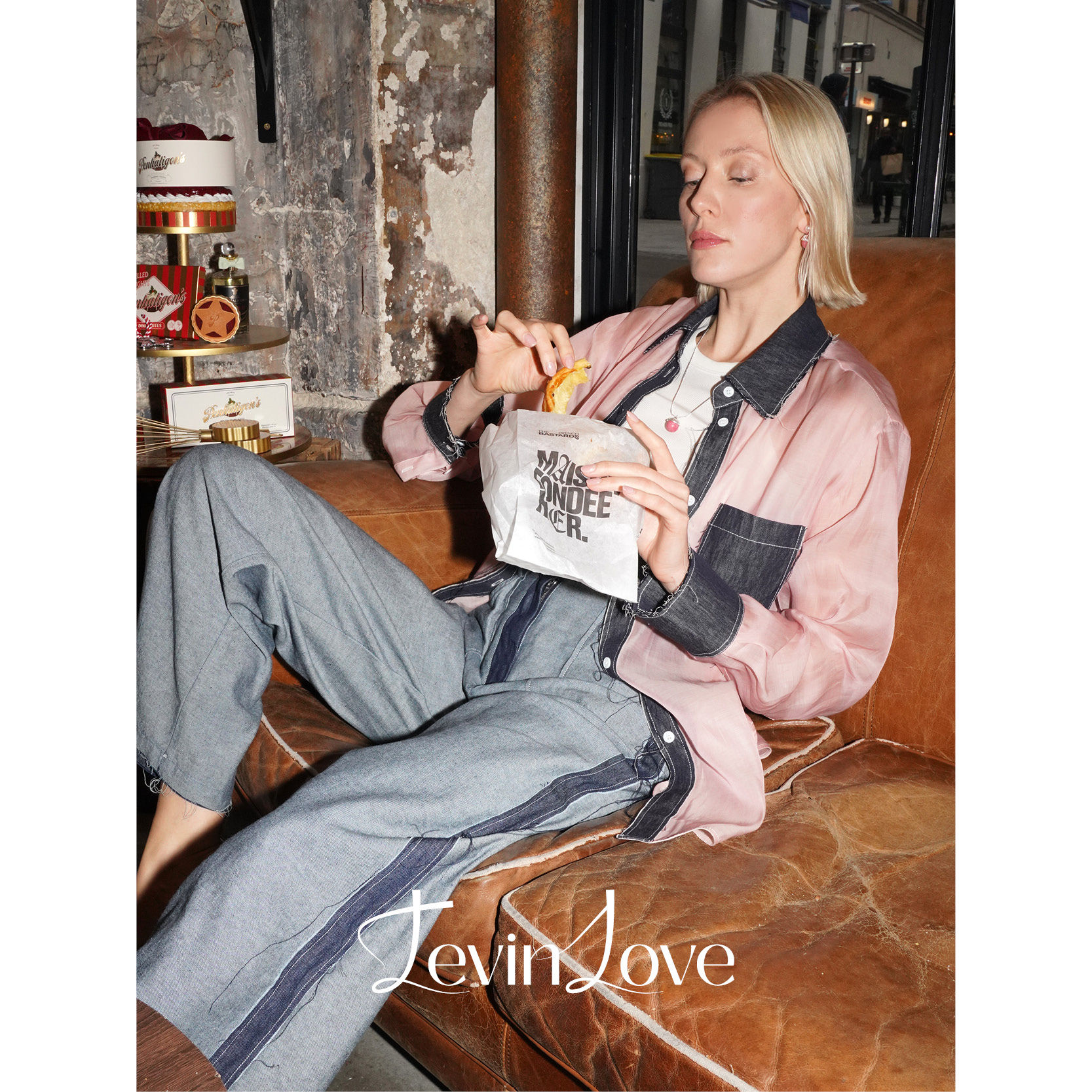 撞色衬衣 LEVIN LOVE 设计师款 A016NYS076