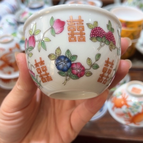 手绘茶杯盖碗陶瓷