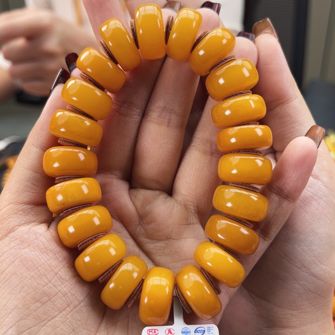 琥珀手链未镶嵌手串18m