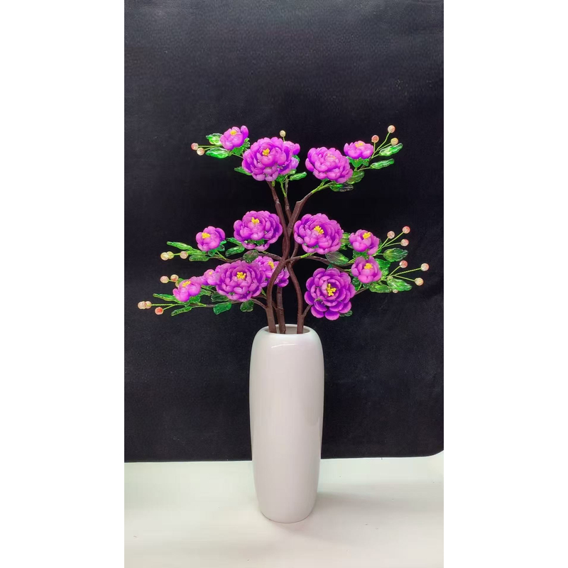 5大支琉璃姚黄牡丹（高桌摆）材料包