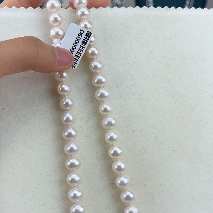 淡水珍珠银S925镶嵌颈饰➕9-10高品极光炫彩蔓塔