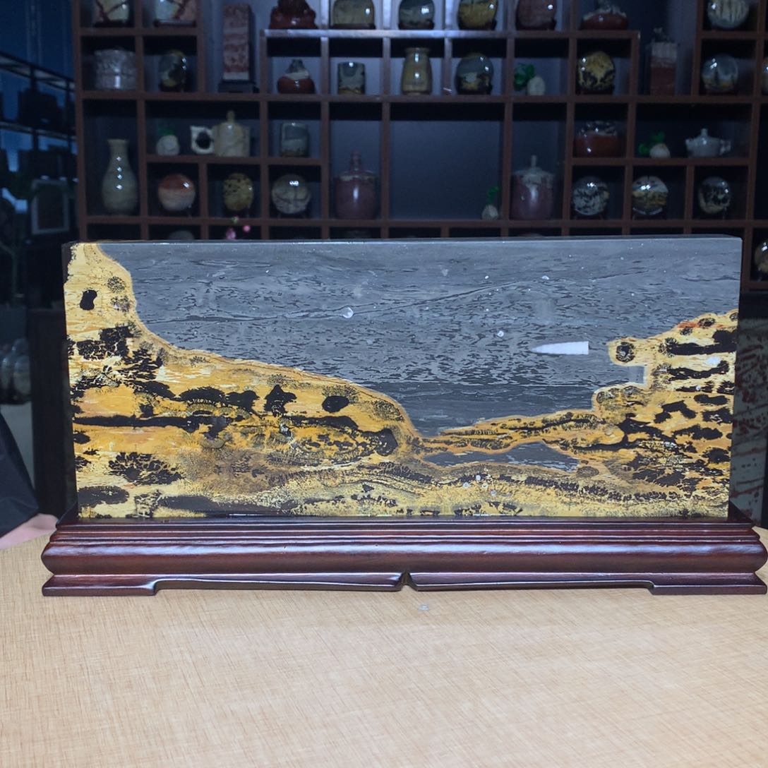 紫砂广西国画石，观赏收藏