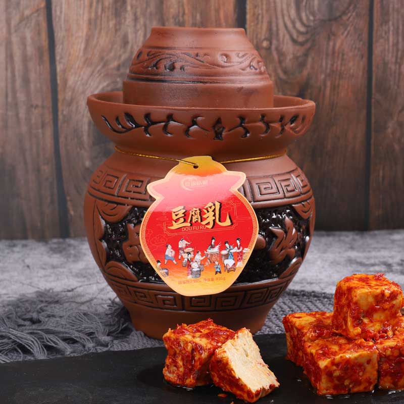 土坛发酵湖南豆腐乳无油霉豆腐土坛发酵腐乳豆腐下饭菜