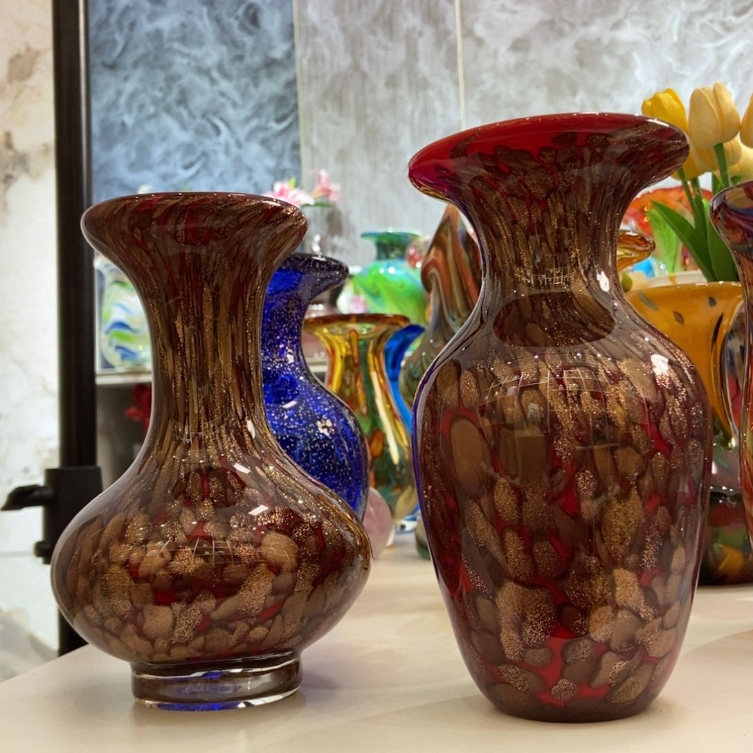 琉璃手工艺品精品一对