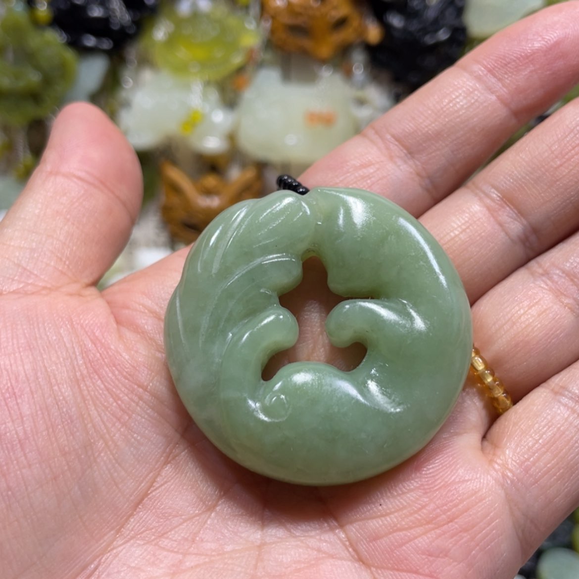 【闪购商品】岫玉颈饰未镶嵌80吊坠