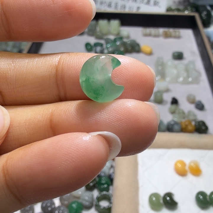 足银镶嵌和田玉珠宝半成品