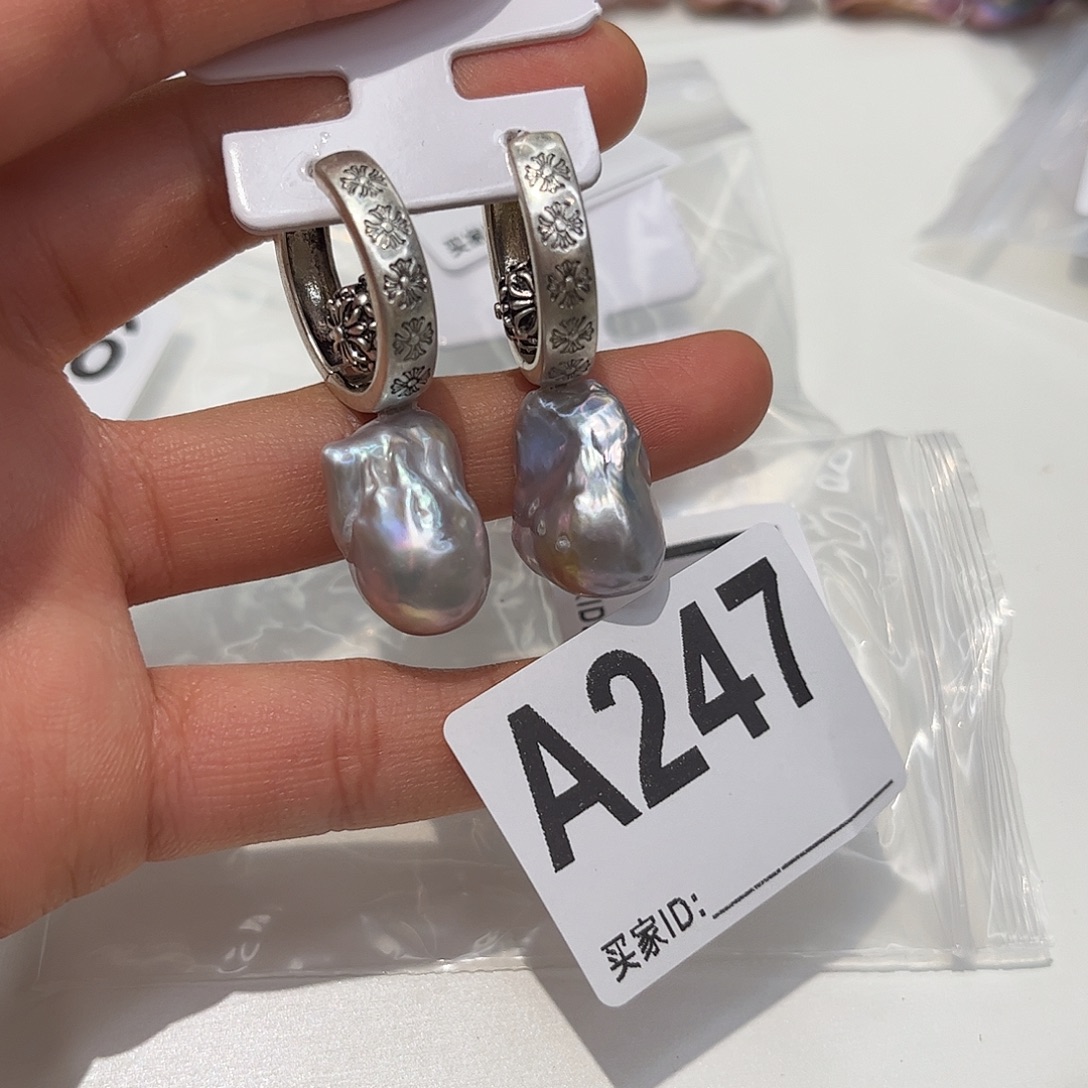 耳饰合金淡水珍珠