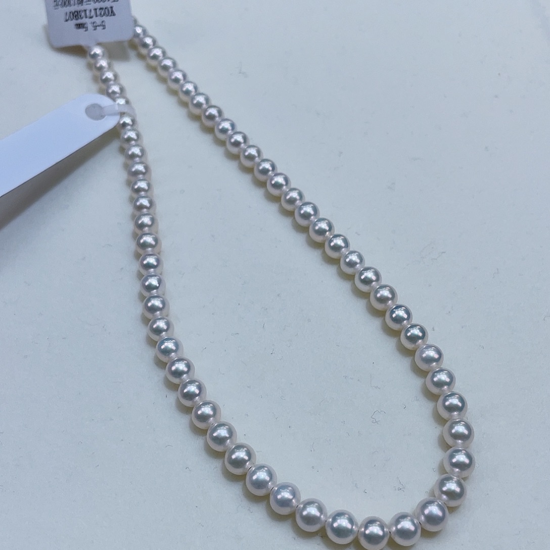 淡水珍珠颈饰银S925镶嵌5/5.5爆亮天女光基本毕业