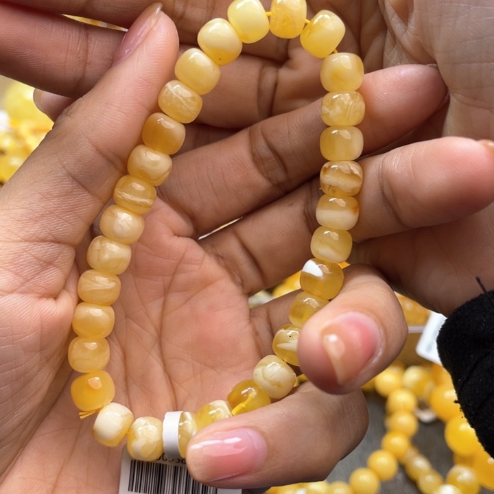 血珀手串未镶嵌蜜蜡老型手串8m