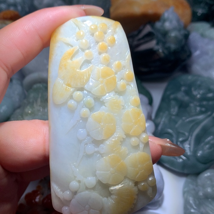 翡翠未镶嵌颈饰保真天然A货翡翠