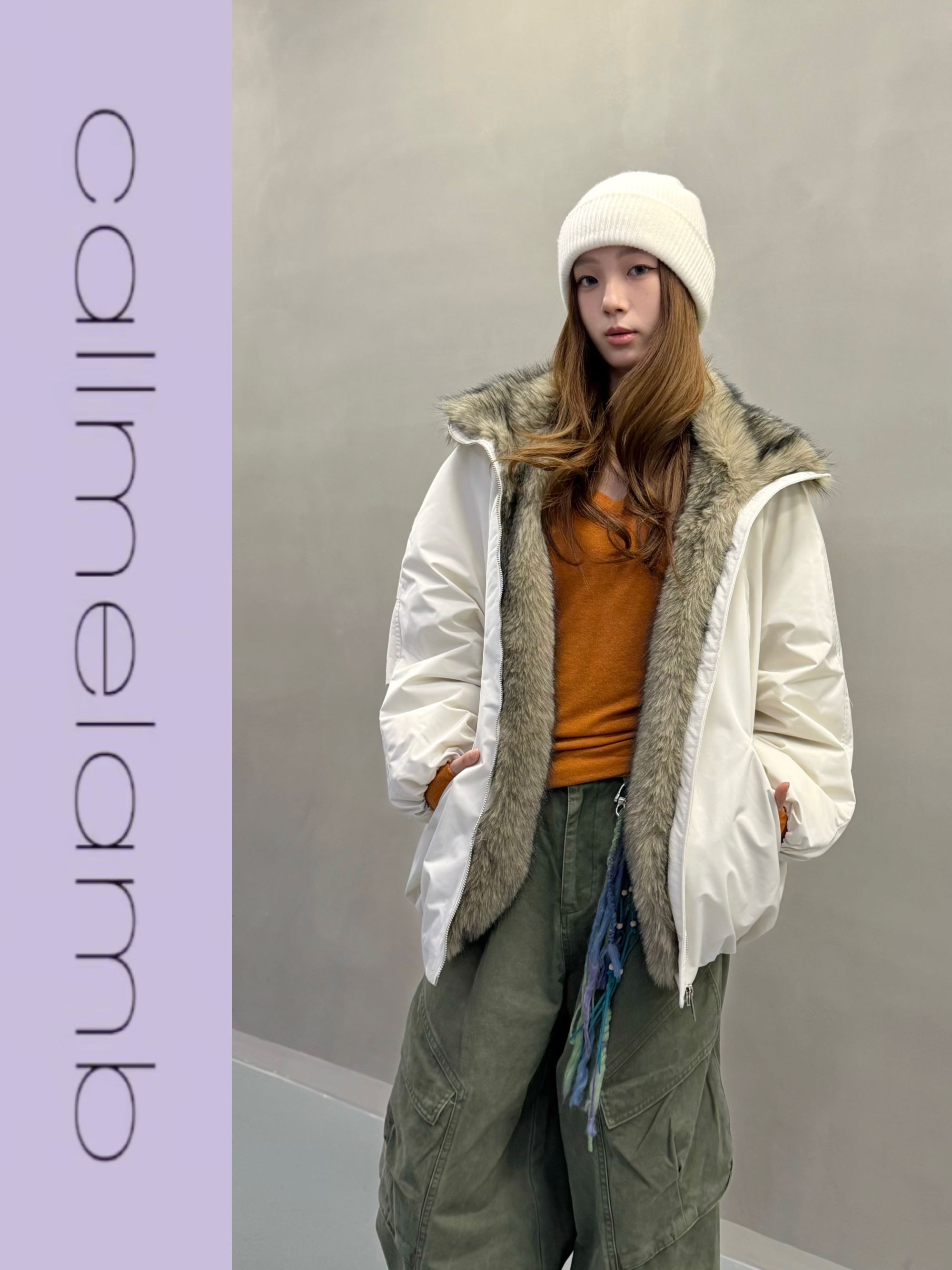 “七姐的私服雕儿”柔顺大毛领轻便御寒90白鸭绒派克羽绒服廓形外套