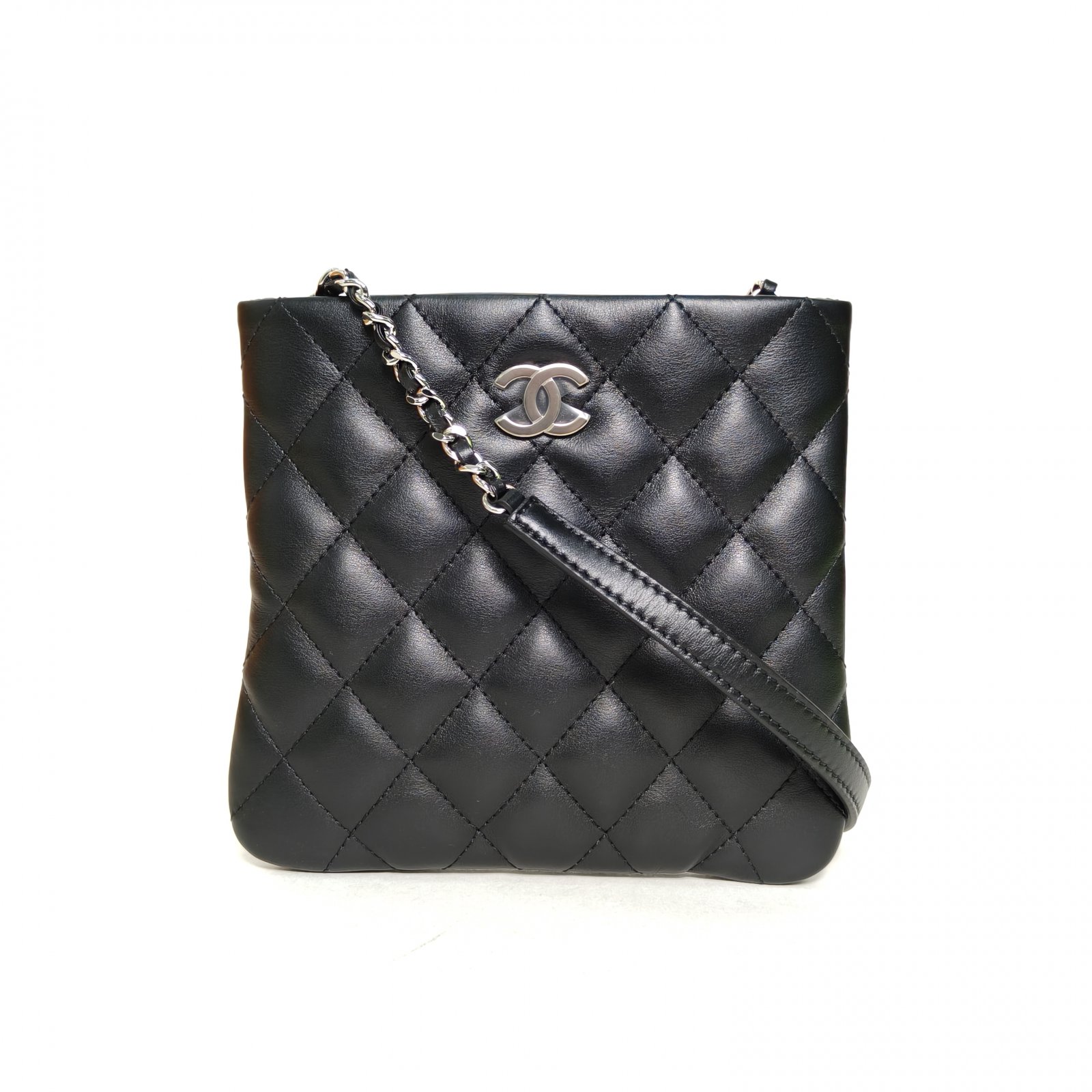 99新 Chanel/香奈儿 【小花娇】 32开 银扣 小方包 单肩包 825080